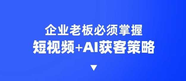 企业短视频AI获客霸屏流量课,6步短视频+AI突围法,3大霸屏抢客策略-L-G网创