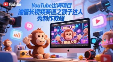 YouTube出海项目,油管长视频赛道之猴子达人秀制作教程-L-G网创